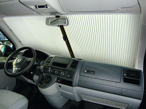 Tenda avvolgibile per parabrezza VW T5 IV fino al 2009 grigio
