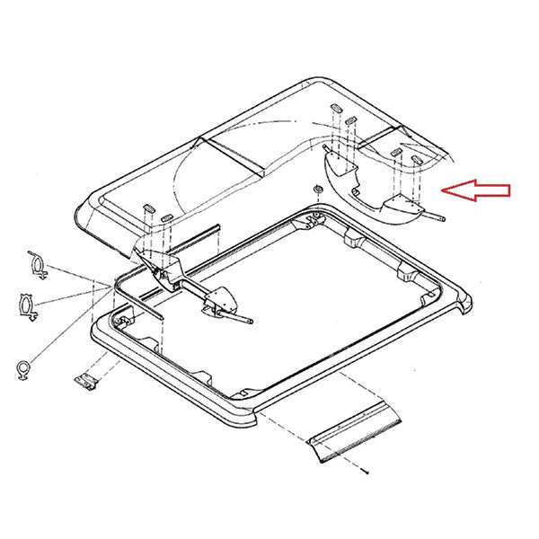 Cupola ricambio Heki 1 • maniglie