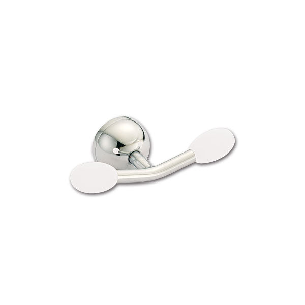 Appendino doppio ottone/resina • bianco
