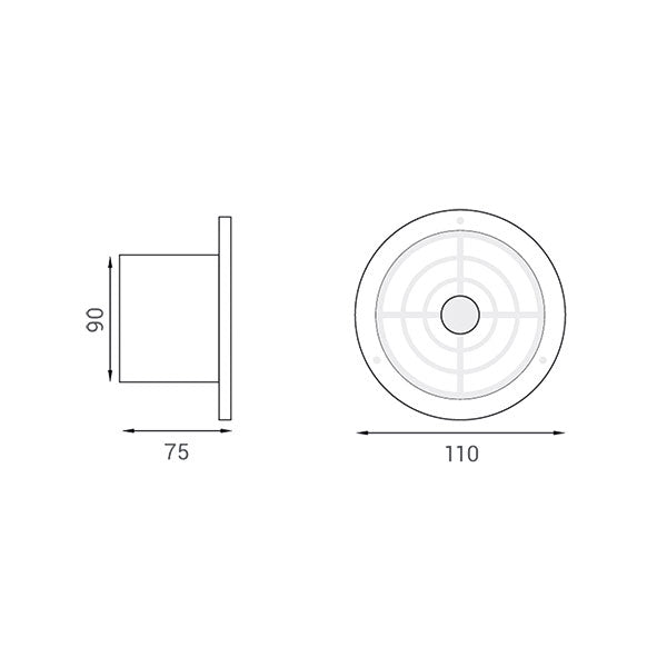 Aspiratore assiale • Ø 110 mm • 5 W