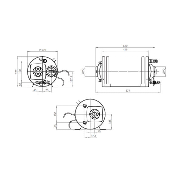Boiler acqua calda 12 L • 12 V • 300 W
