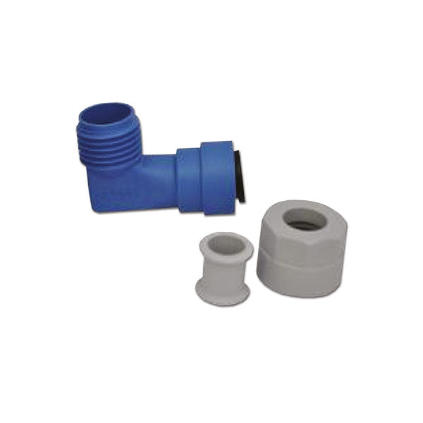 Raccordo 90° blu per boiler