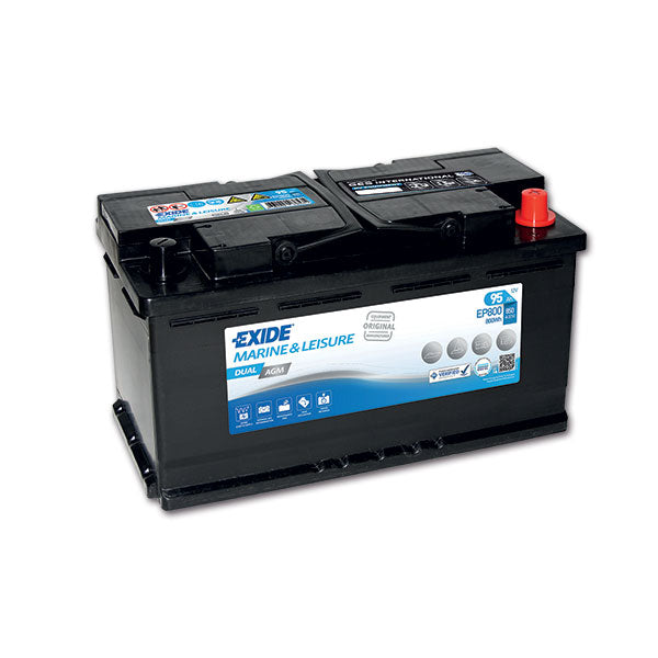 Batteria servizi AGM Exide Ducato • 12 V / 95 A • H 190 mm