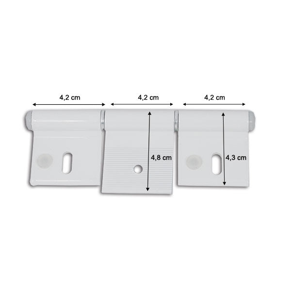 Cerniera bianca • 126 mm • 3 fori • blister