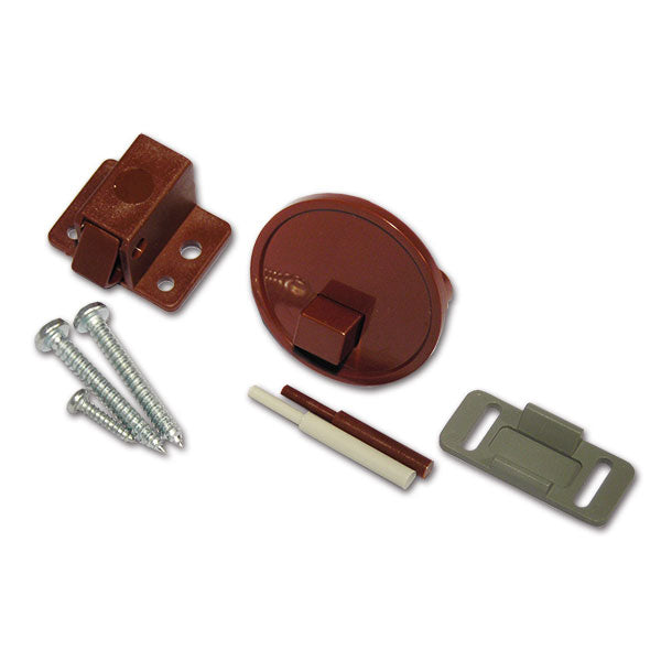 Kit maniglia antina • 32 mm • marrone