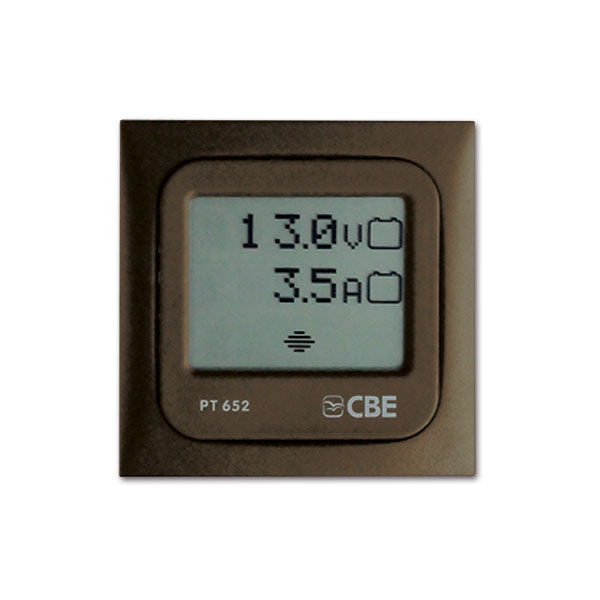 Batterie-LCD-Panel mit Schuko - Braun
