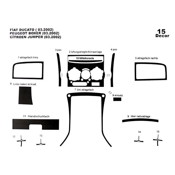 Mascherina radica • Ducato X244 • 15 pz