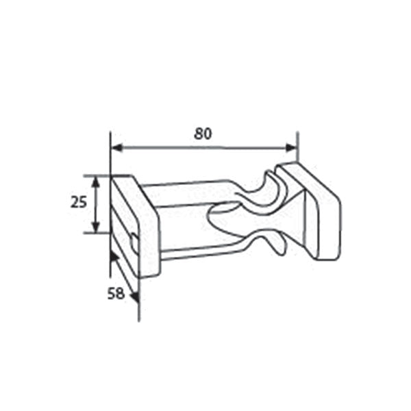 Fermaporta esterno • bianco