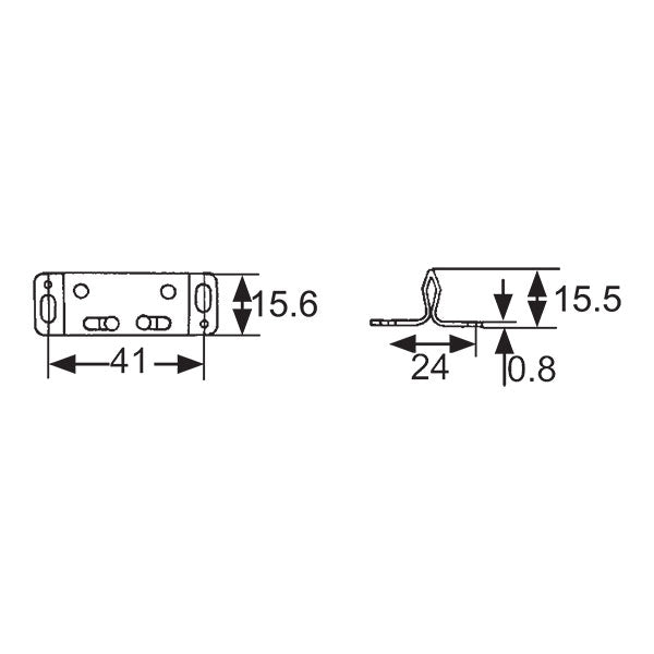 Ferma antina in metallo zincato