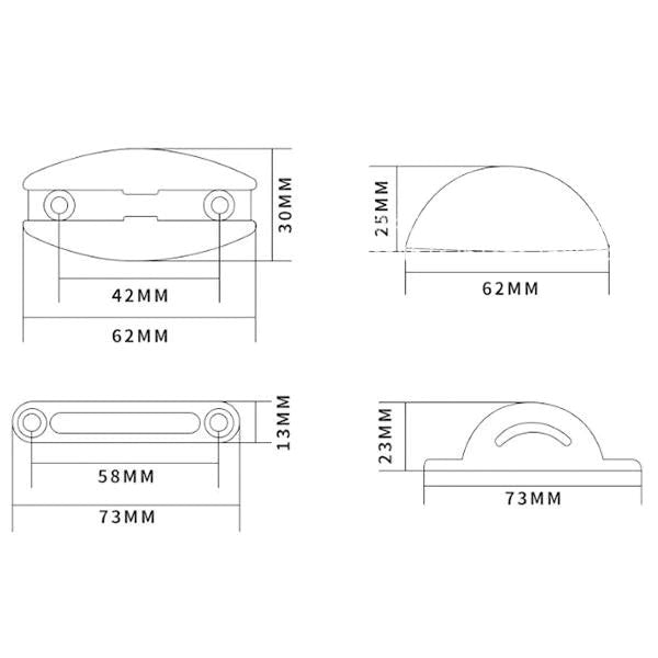 Ferma porta ad incastro • bianco