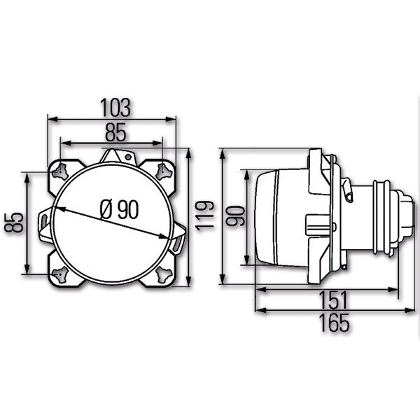 Proiettore anabbagliante anteriore • H7