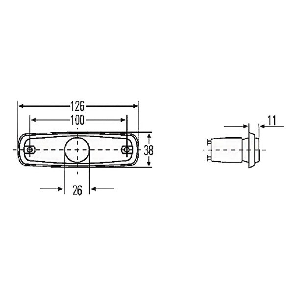 Luce ingombro laterale a lampadina • 2PS 962 964-031