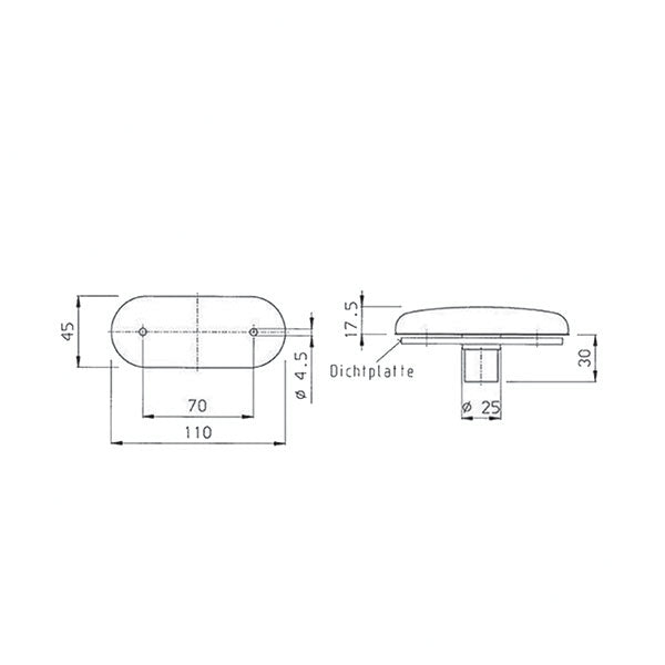 Luce ingombro anteriore a lampadina • PLR2000
