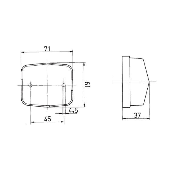 Luce ingombro bifacciale a lampadina • SPL 115