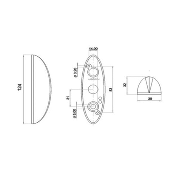 Luce ingombro bifacciale a lampadina • SPL 2010