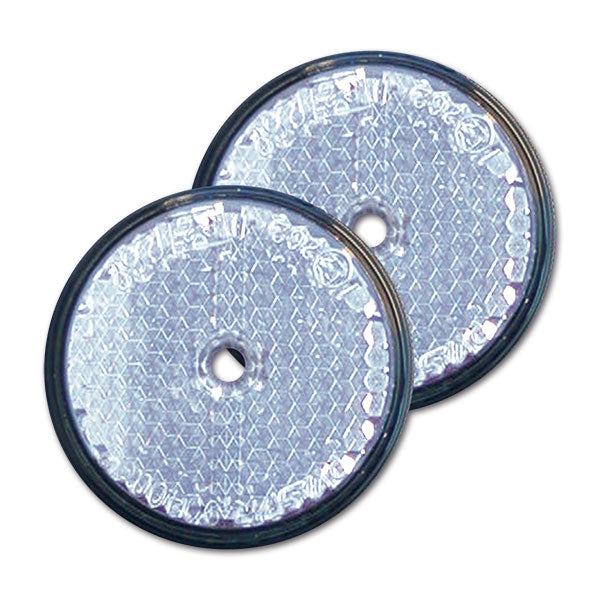 Catadiottro con foro • bianco • Ø 60 • blister