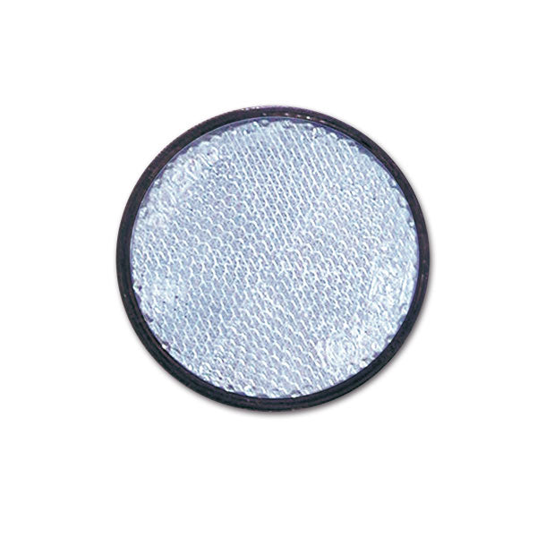 Catadiottro con adesivo • bianco • Ø 60