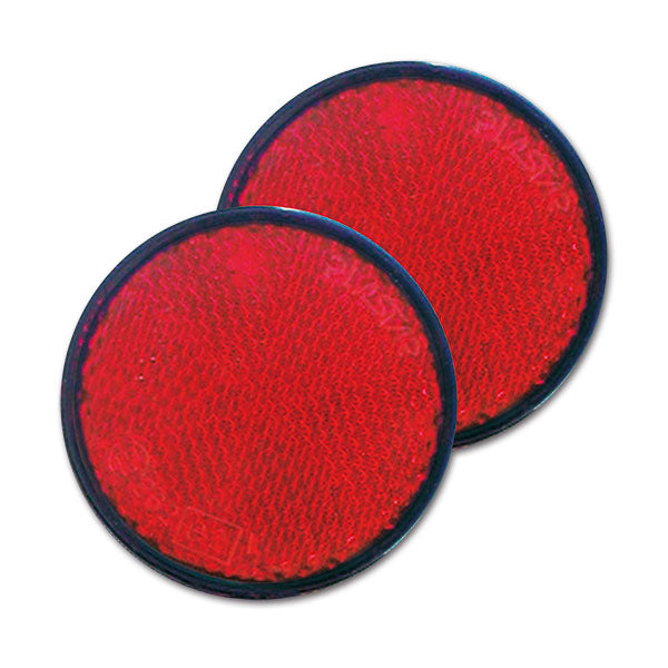 Catadiottro con adesivo • rosso • Ø 60 • blister