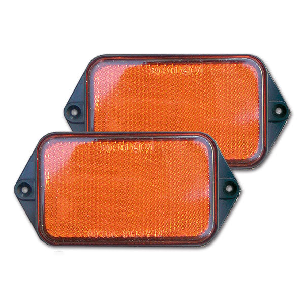 Catadiottro 95x60mm arancione fissaggio a vite