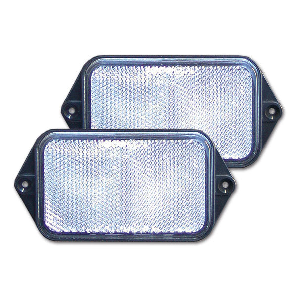 Catadiottro fissaggio a vite • bianco • blister