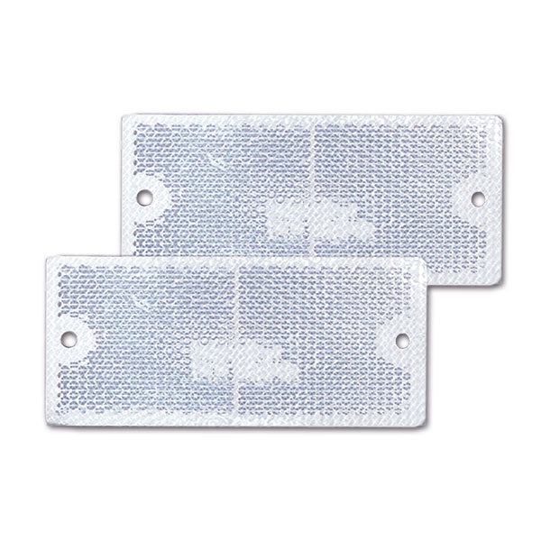 Catadiottro con fori • bianco • 90 x 40 • blister