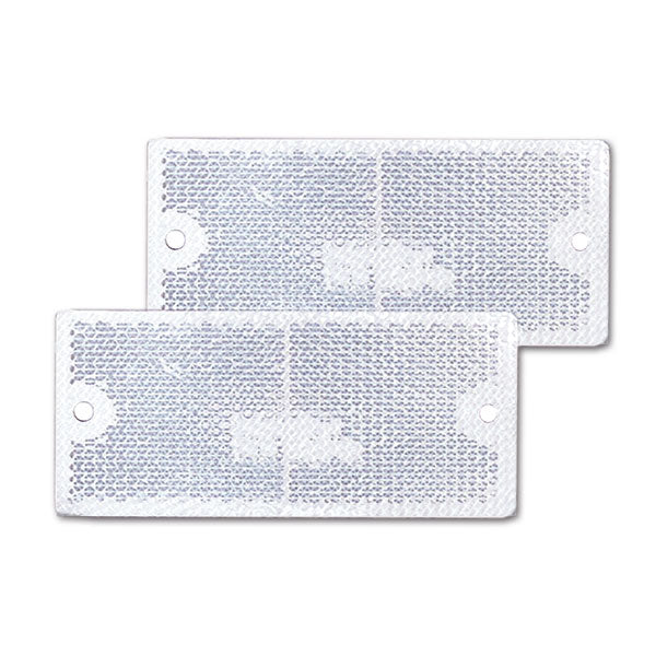 Catadiottro adesivo • bianco • 90 x 40 • blister