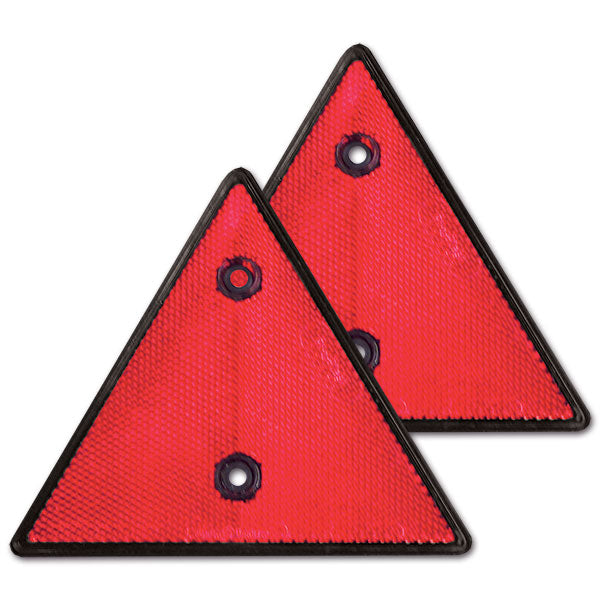 Catadiottri triangolari • 2 fori • fissaggio vite • blister