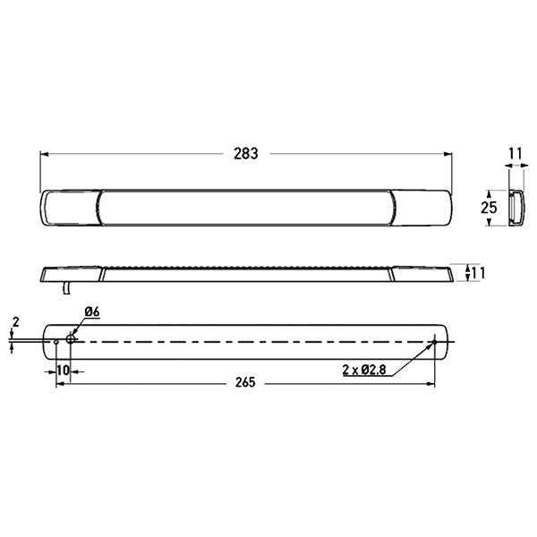 Fanale posteriore freno • Strip Lamp • LED 12V