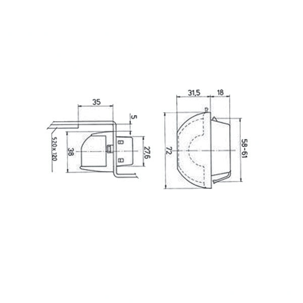 Luce targa K420