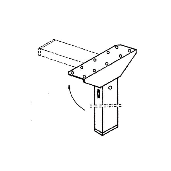 Gamba tavolo marrone ribaltabile