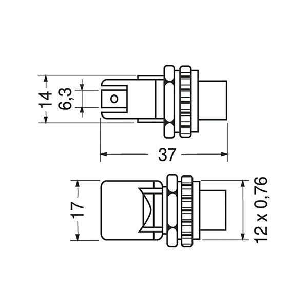 Pulsante con autoritorno