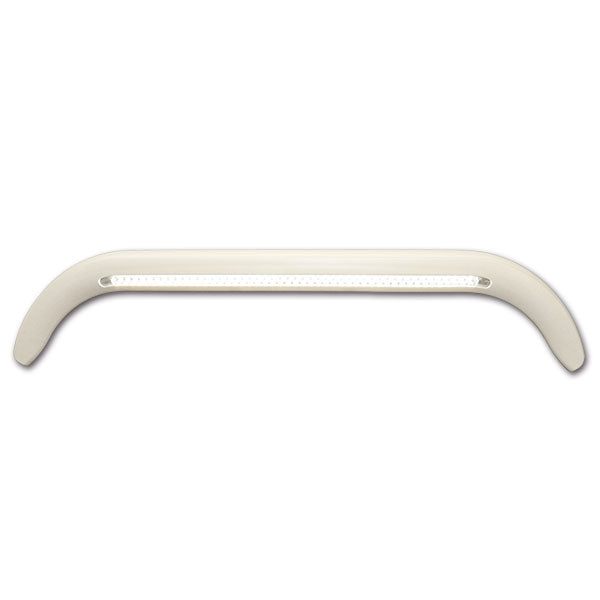 Weiße LED-Außendeckenleuchte mit Dachrinne