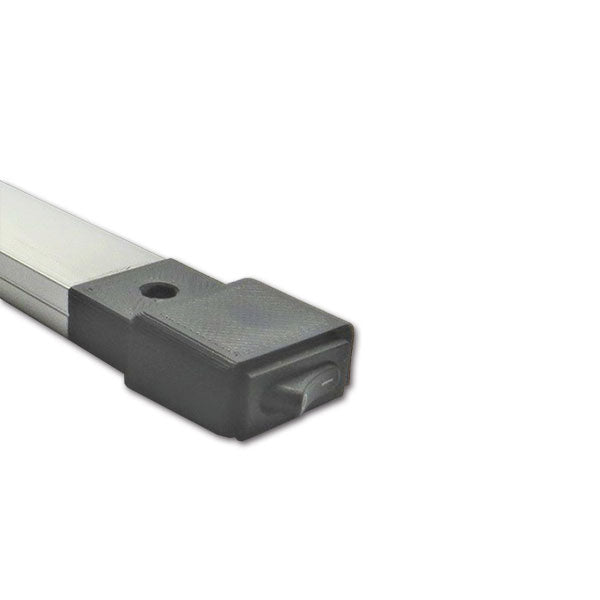 Schwarze schlanke Deckenleuchte mit Schalter