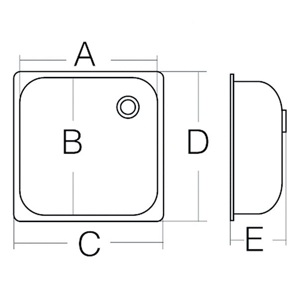 Lavello inox • 355 x 260 mm • LA1401