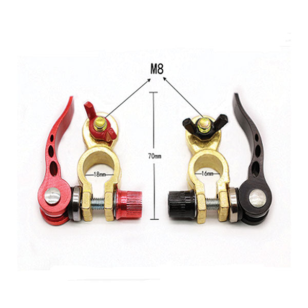 Morsetti batteria con leva • positivo e negativo