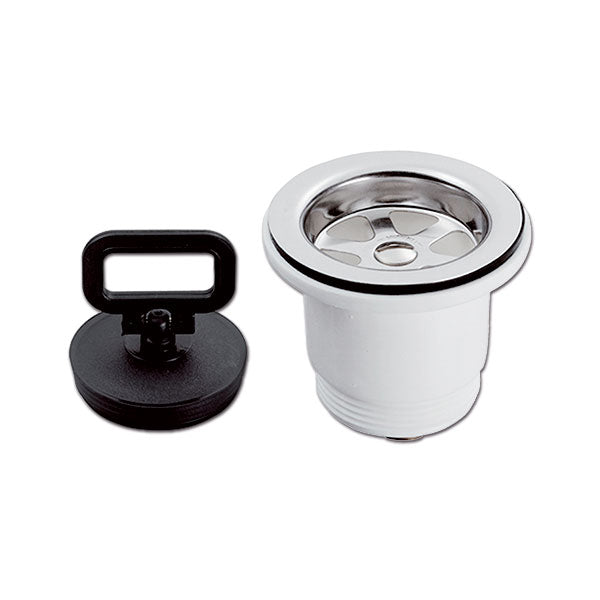 Piletta dritta con tappo • 1"1/2 • blister