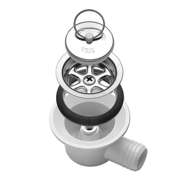 Piletta angolata con tappo • Ø 20 mm