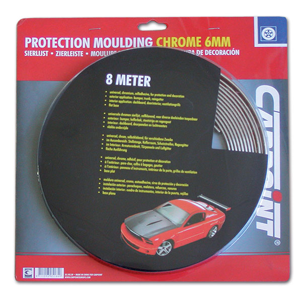 Striscia paracolpi cromata • 6 mm x 8 m