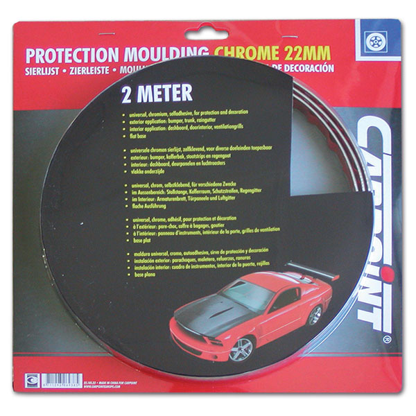 Striscia paracolpi cromata • 22 mm x 2 m