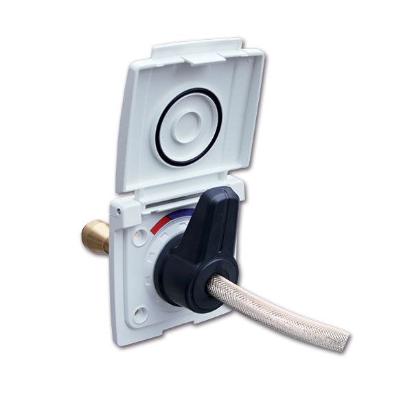 Doccia esterna bianca attacco rapido • 150 cm