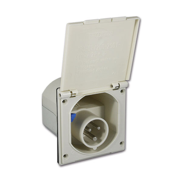 Spina fissa ad incasso • 230 V • bianco crema