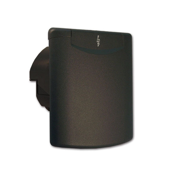 Spina CEE fissa ad incasso parete • 230 V • nera