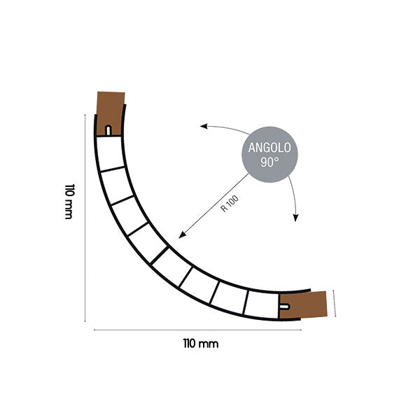 Profilo angolare PVC 90° • 2,5 m