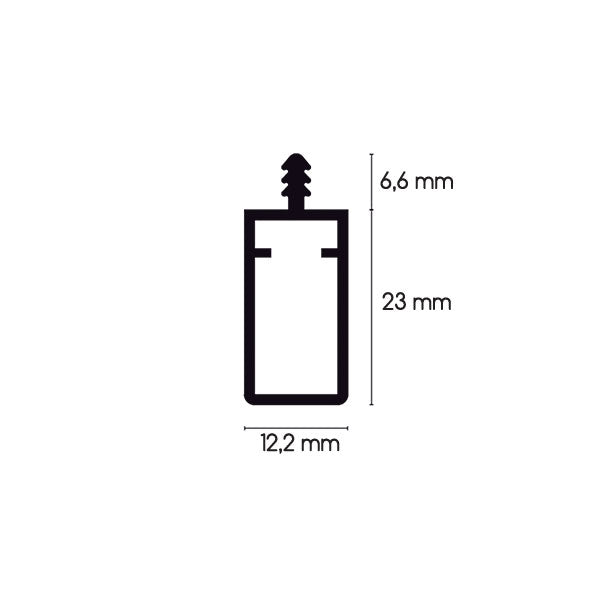 Gefrästes opales LED-Türprofil • 2,5 m