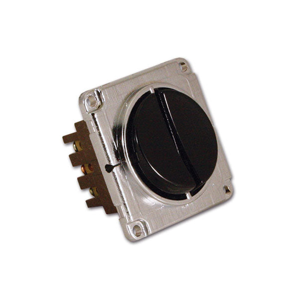 Interruttore doppio Q10 • nero e cromo