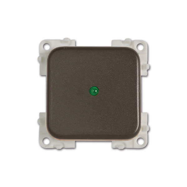 Interruttore con LED • 12 V • verde / marrone