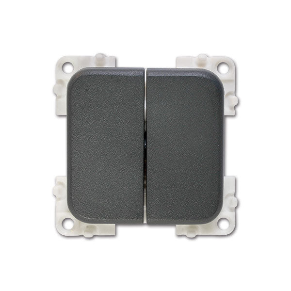 Doppio interruttore unipolare • grigio