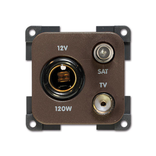 Presa 12 V DIN • TV • SAT • marrone