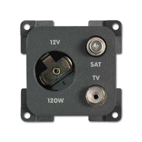 Presa 12 V DC • TV • SAT • grigio