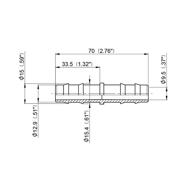 Manicotto dritto • Ø 16 mm